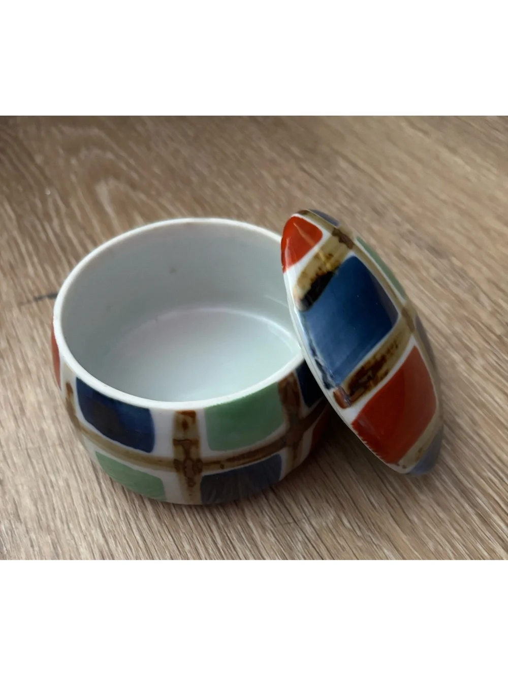 Vintage porcelain hand painted trinket dish